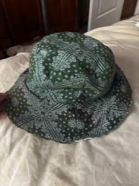 Free People Green Bandana Print Bucket Hat